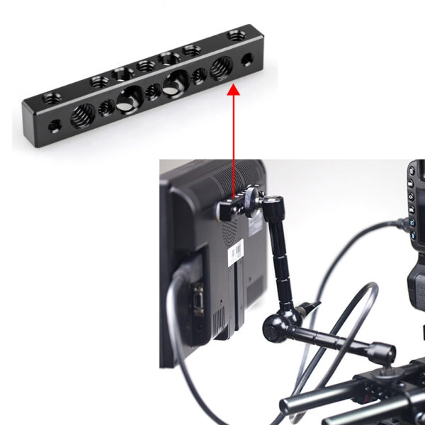 Smallrig Barrette d'attache avec trou de vis de 1/4 pouce et 3/8 pouce 1091