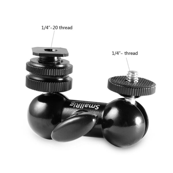 Smallrig Double ball joints with cold shoe and knurled screw 1135