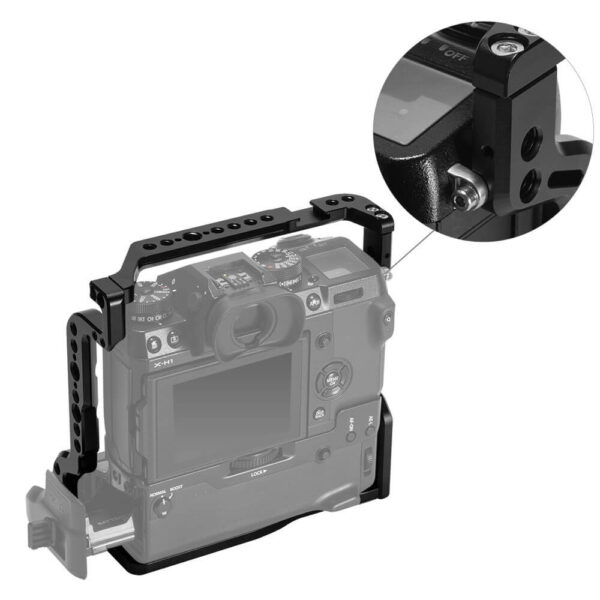Smallrig Cage pour appareil photo Fujifilm X-H1 avec poignée de batterie 2124B.