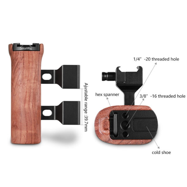 Smallrig Wooden side handle with NATO 2187B