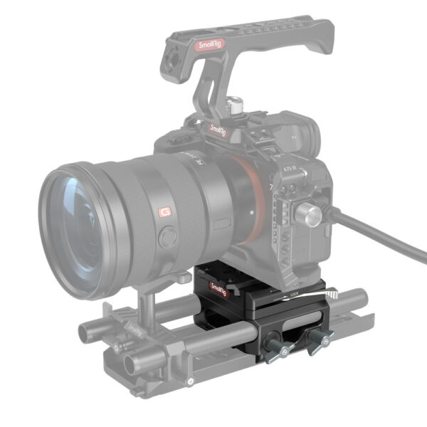 Smallrig Plaque de base légère avec double pince à tige de 15 mm (version en alliage de magnésium) 3067