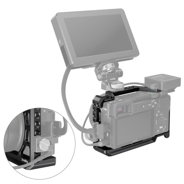 Smallrig Cage avec poignée en silicone pour appareil photo Sony A6100/A6300/A6400 3164