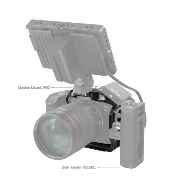 Smallrig "Kleiner 'Black Mamba'-Käfig und Kabelklemme für Canon EOS R5/R6/R5 C 3656"