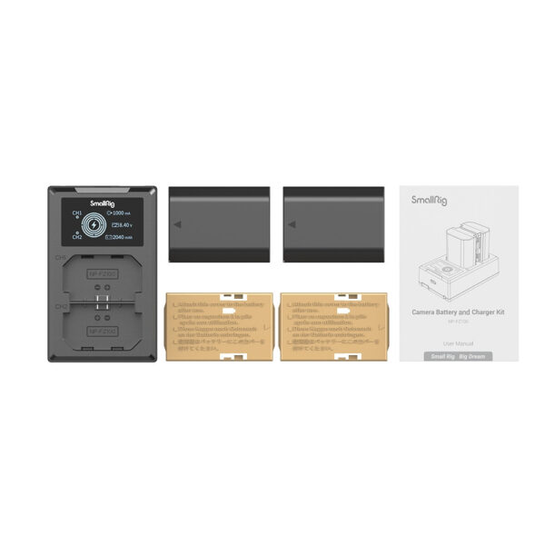 Smallrig Ensemble de batterie et chargeur NP-FZ100 pour appareil photo 3824B