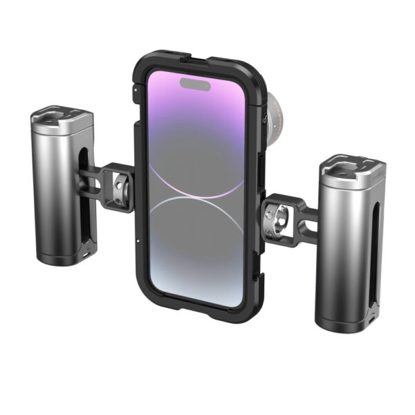 Smallrig Ensemble de cages vidéo mobiles (à double poignée) pour l'iPhone 14 Pro 4076