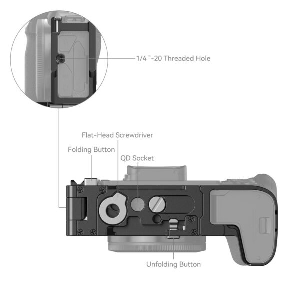 Smallrig Faltbarer L-Winkel für Canon EOS R8 4211
