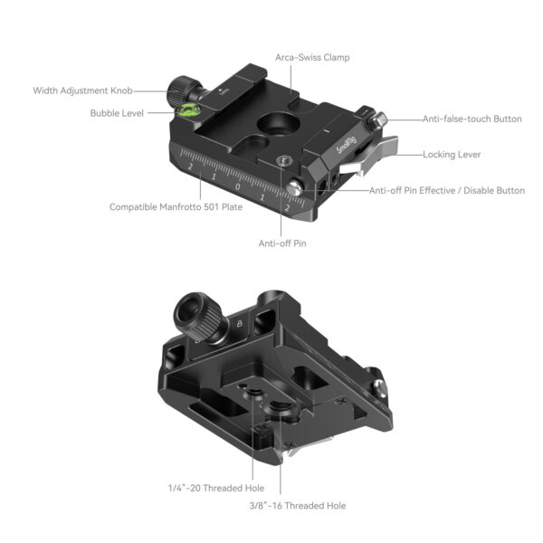 Smallrig Arca-Swiss / Manfrotto 4234 compatible mounting plate kit