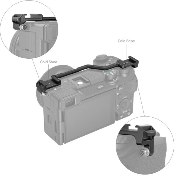 Smallrig Montageplatte mit doppeltem Kaltschuh für Sony Alpha 6700 4339