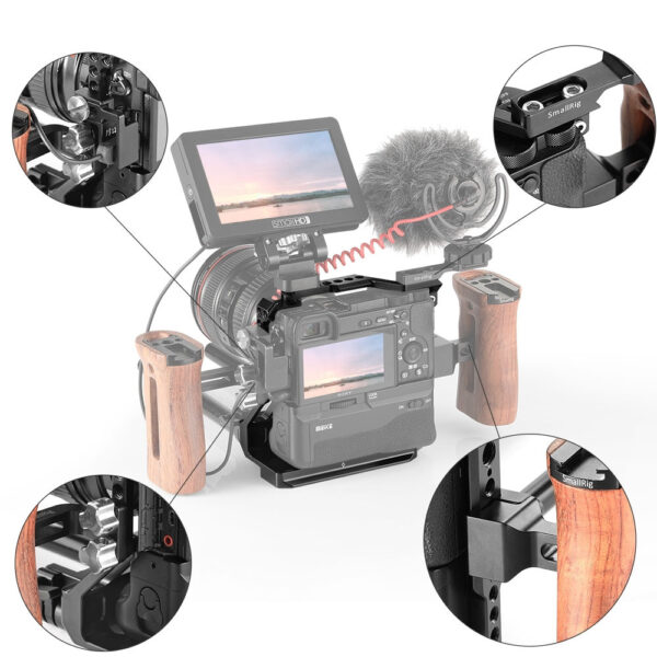SmallRig Cage for Sony A6000/A6300/A6500 with Meike MK-A6300/A6500 Battery Grip CCS2268 7 SmallRig Cage for Sony A6000/A6300/A6500 with Meike MK-A6300/A6500 Battery Grip CCS2268