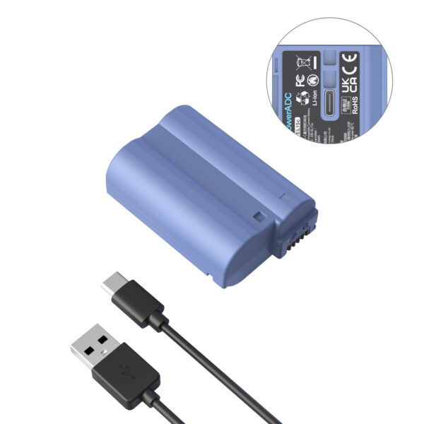 Smallrig Batterie de caméra rechargeable USB-C EN-EL15c 4332