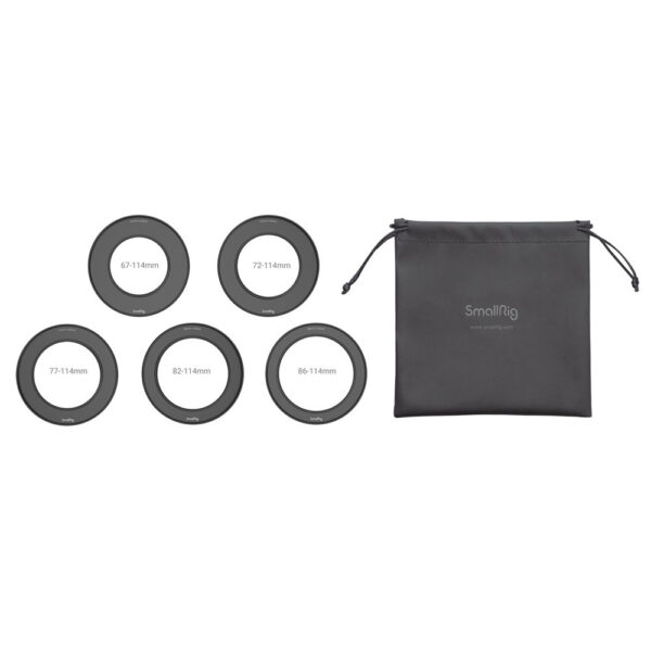 Smallrig Ensemble de bagues de réduction à visser avec filetage de filtre (67mm/72mm/77mm/82mm/86mm-114mm) pour Matte Box 2660 3410