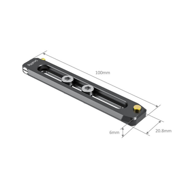 Smallrig Rail de fixation NATO bas profil de 100 mm - BUN2485B