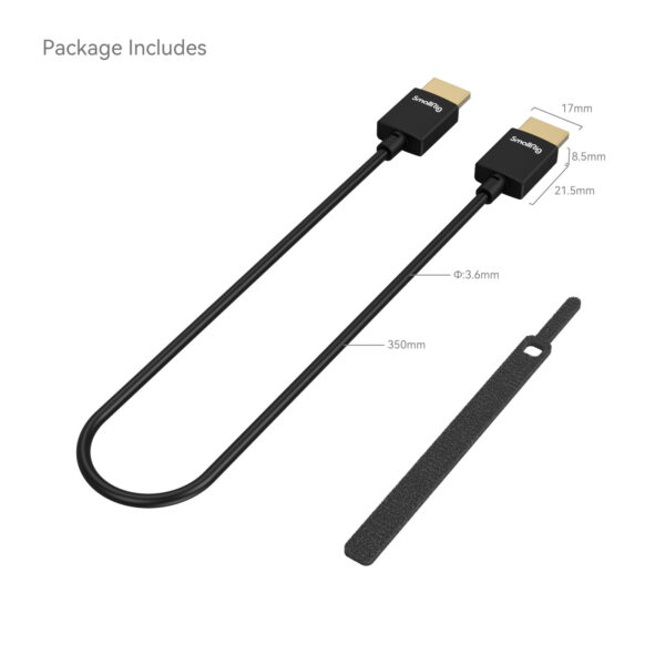 SmallRig Ultra-Slim 4K HDMI-Datenkabel (A auf A) (35 cm) 2956