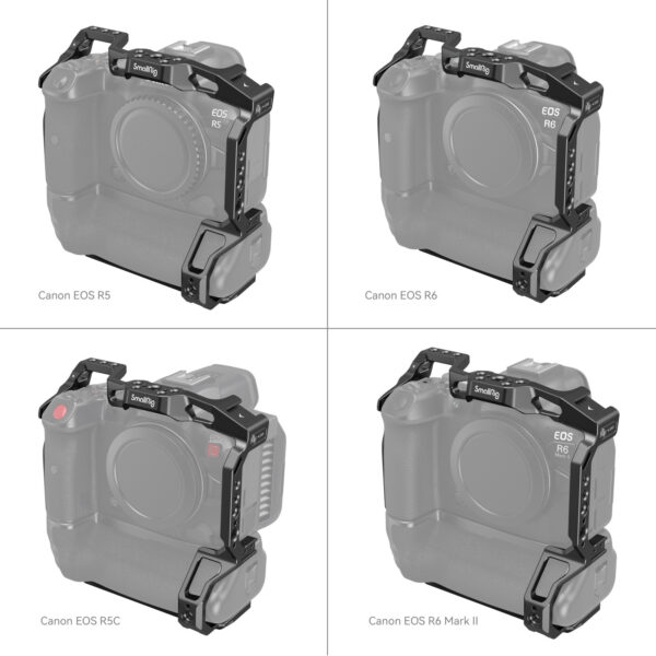 Cage SmallRig pour Canon EOS R5 / R6 / R5C / R6 Mark II avec poignée de batterie BG-R10 3464