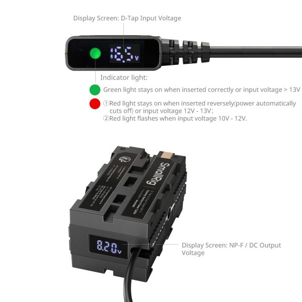 Smallrig doppelseitiges NP-F Dummy-D-Tap-Stromkabel – 4884