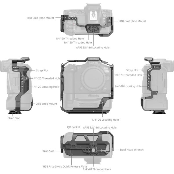 Smallrig Cage für Canon EOS R5 Mark II mit Kühlventilator CF-R20EP-5092