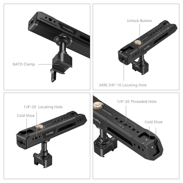 Smallrig Poignée supérieure rotative avec pince NATO - 4152