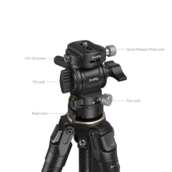 Smallrig Trépied de voyage en carbone portable - Kit 5028