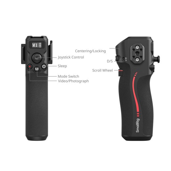 Small handle with follow focus for the DJI RS-4329 series.