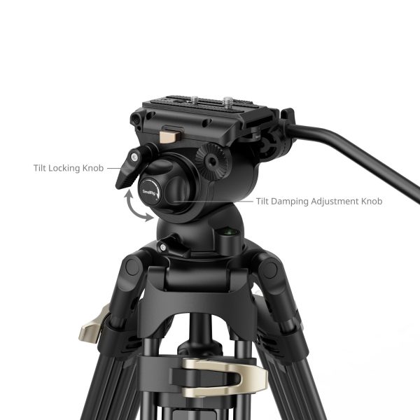 Smallrig Kit de trépied tête fluide robuste