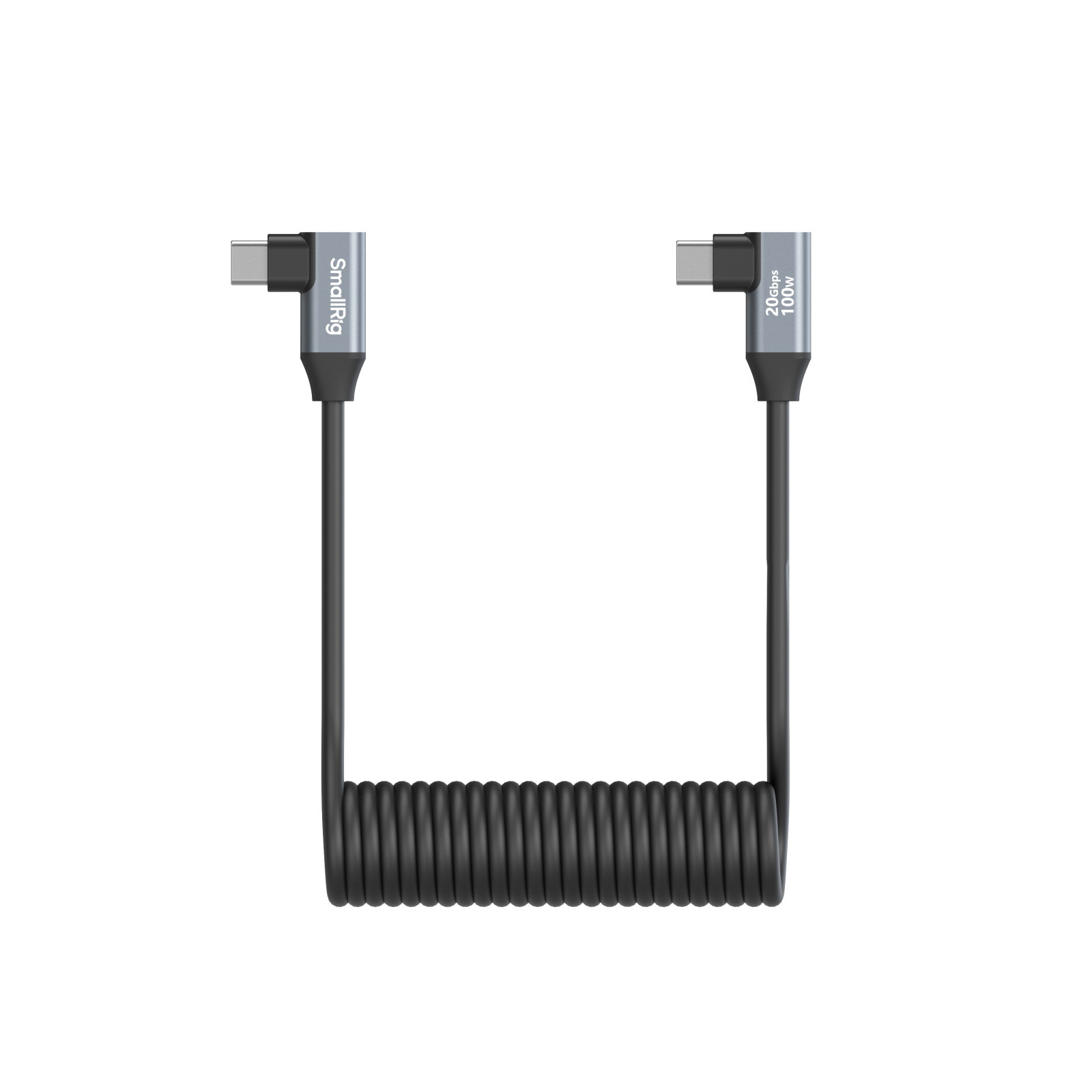 Smallrig Câble de données enroulé USB-C coudé vers USB-C coudé
