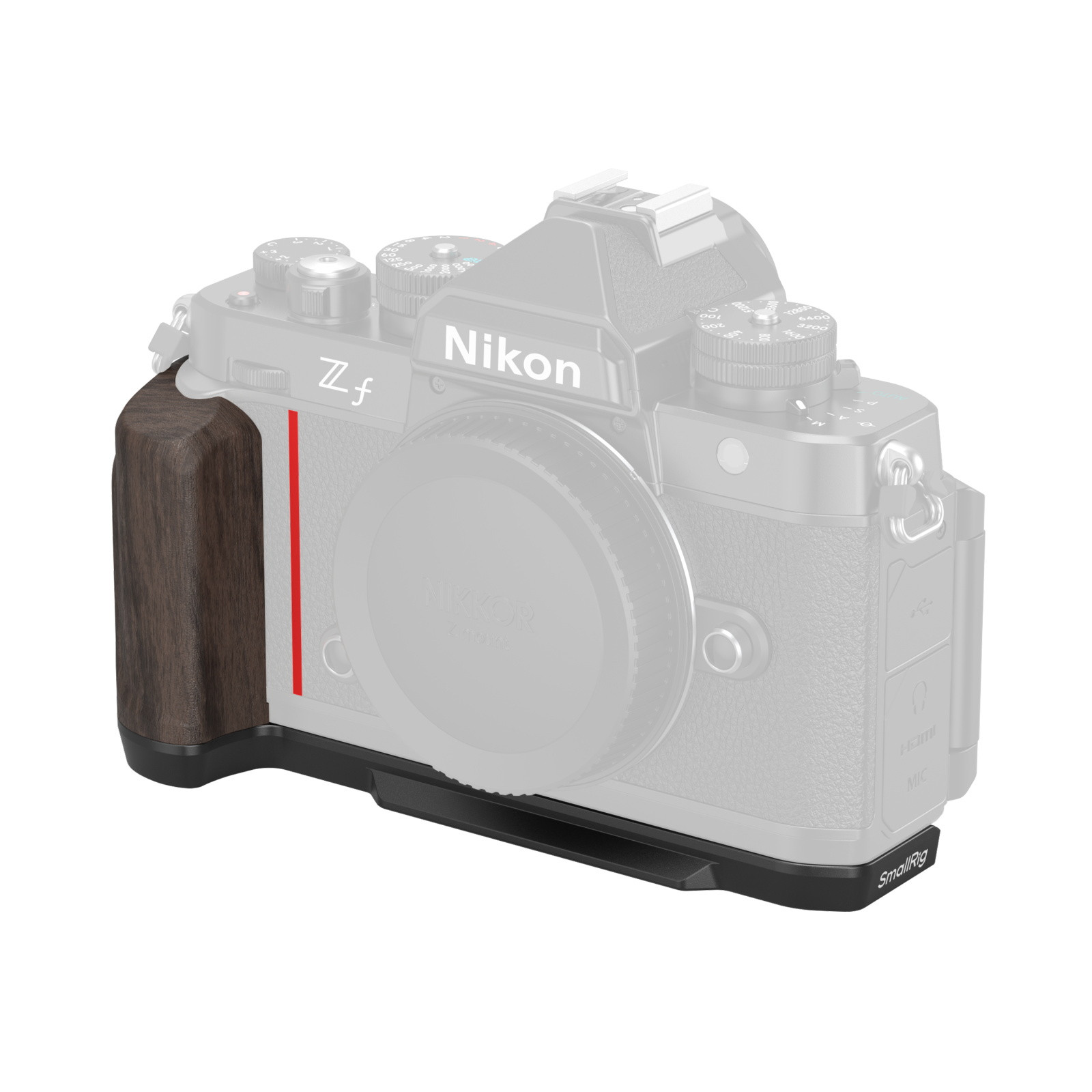 Smallrig Support en L avec poignée en bois pour Nikon Z-F 4801