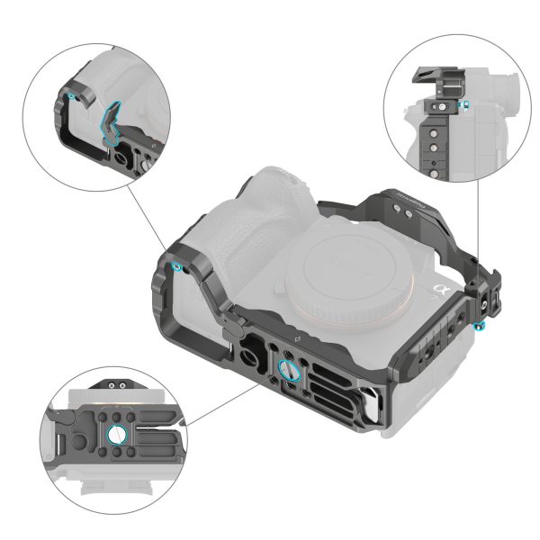 Smallrig HawkLock Quick Release Cage for Sony Alpha 7R V / Alpha 7 IV / Alpha 7S III / Alpha 1 / Alpha 7R IV 4481