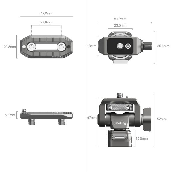 Smallrig HawkLock H21 Schnellwechsel-Monitorhalterung mit NATO-Klemme 4487
