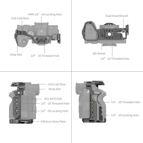 Smallrig HawkLock Quick Release Cage Kit für Sony Alpha 7R V / Alpha 7 IV / Alpha 7S III 4538