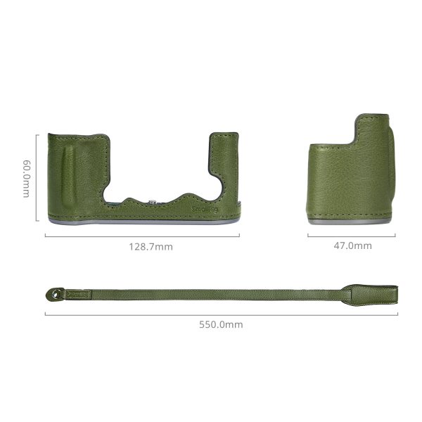 Smallrig Leather Half Case Set for FUJIFILM X-T50 (Green) 4711