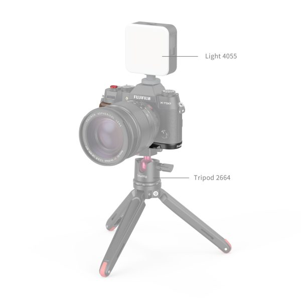 Smallrig L-förmiger Handgriff aus Holz für FUJIFILM X-T50 (Schwarz) 4784