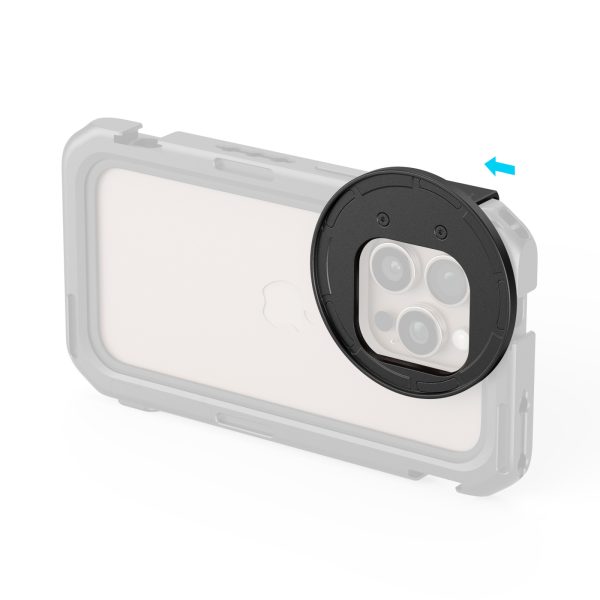 Smallrig 67 mm magnetischer Filteradapter zur seitlichen Montage für Käfige der iPhone 16-Serie – Modell 5010.