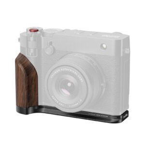 Smallrig Plaque de montage en forme de L avec poignée en bois pour Fujifilm GFX100RF - Argent 5265