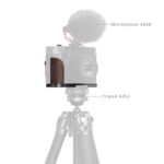 Smallrig Plaque de montage en forme de L avec poignée en bois pour Fujifilm GFX100RF - Argent 5265
