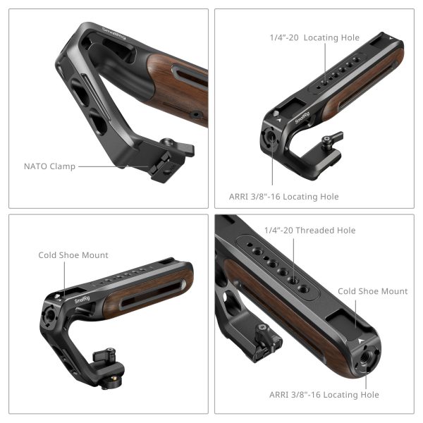 Smallrig Wooden Top Handle with NATO Mount 5251