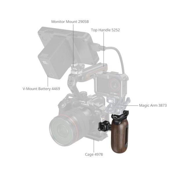 Smallrig Wooden Side Handle with NATO Clamp 5239