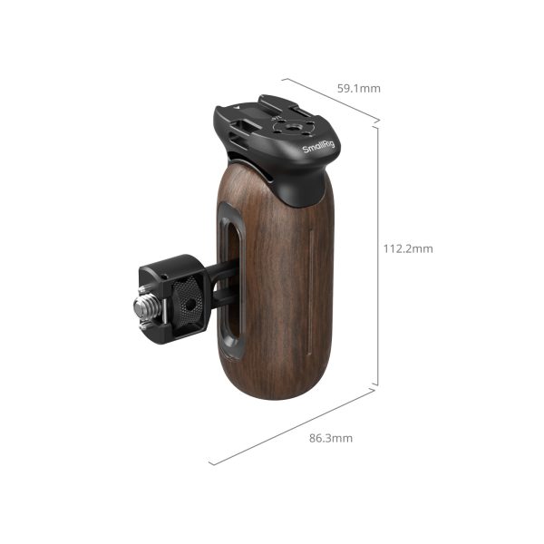 Smallrig Wooden Side Handle with ARRI 1/4"-20 and 3/8"-16 Positioning Screws 5238