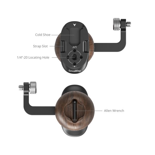 Smallrig Wooden Side Handle with 1/4"-20 Screw 5237