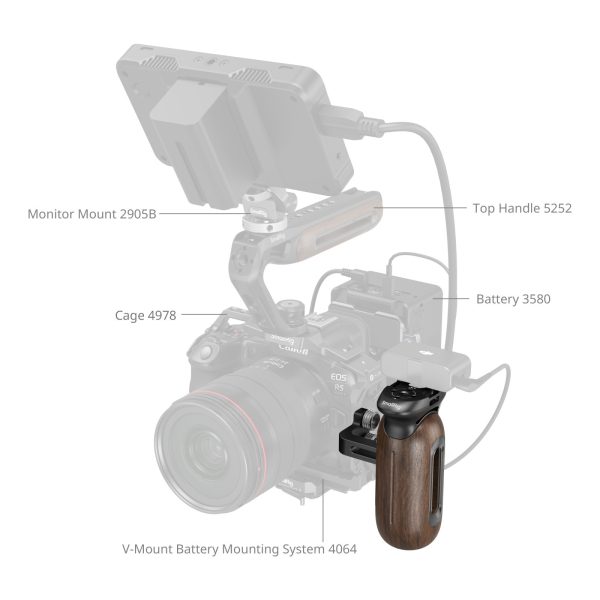 Smallrig Wooden Side Handle with 1/4"-20 Screw 5237