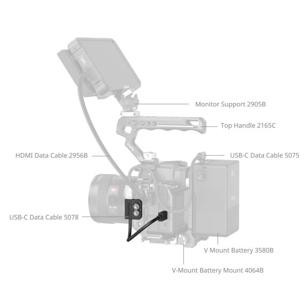 Smallrig Câble de données USB-C (Mâle à Femelle) 5078