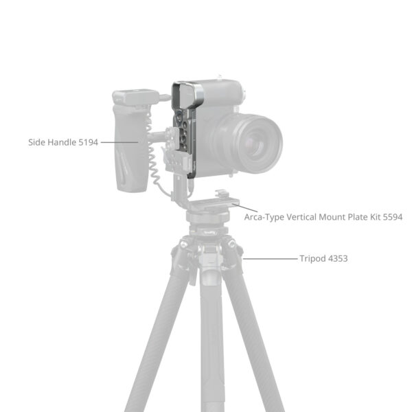 Smallrig Plaque de base avec prise pour Airtag pour Sony Alpha 7C II / Alpha 7CR (Argent) 5482
