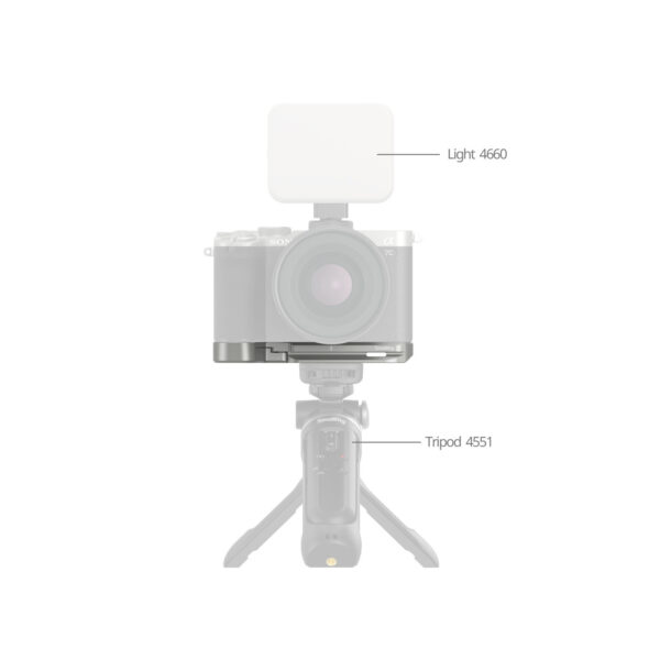 Smallrig Plaque de base avec prise pour Airtag pour Sony Alpha 7C II / Alpha 7CR (Argent) 5482