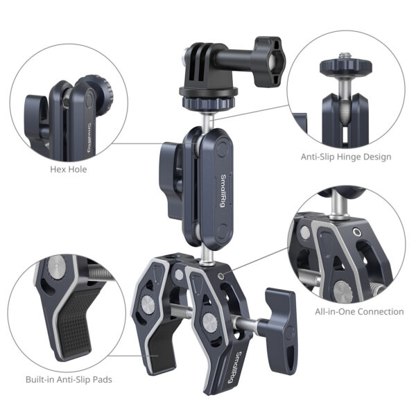 Smallrig Crab Clamp with Ball Head Magic Arm 5529