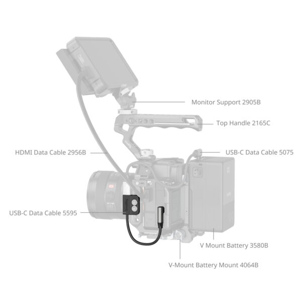 Smallrig Câble de données USB-C (Mâle à Femelle) 5595
