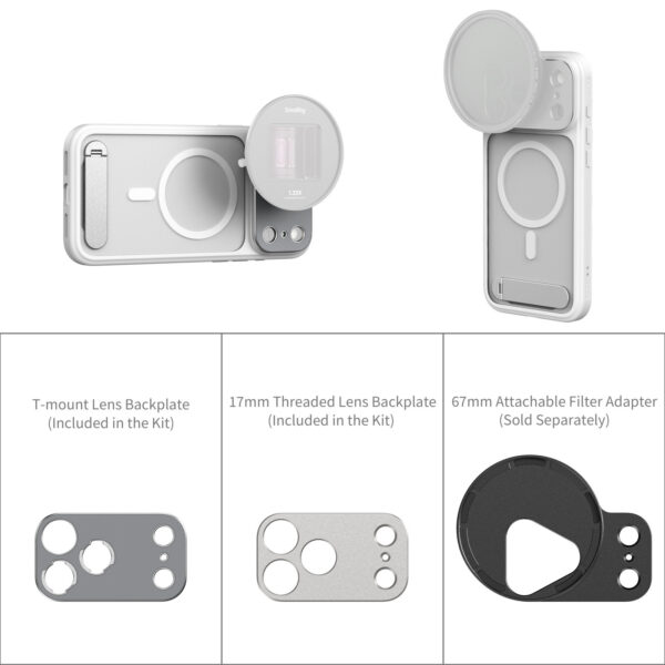 Smallrig Étui léger pour photographie de smartphone pour iPhone 17 Pro Max (Blanc) 5552