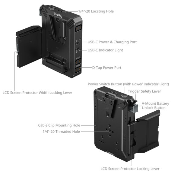 Smallrig Plaque de montage pour batterie V-Mount 5228 9 Smallrig Plaque de montage pour batterie V-Mount 5228