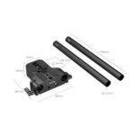 Smallrig Plaque de montage inférieure avec serre-rod de 15 mm double 5609