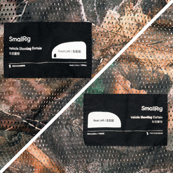 Smallrig Set de rideaux de tournage latéraux pour véhicule (avant et arrière) 5499