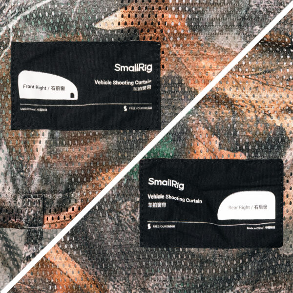Smallrig Ensemble de rideaux de tir latéraux pour véhicule (avant et arrière) 5498