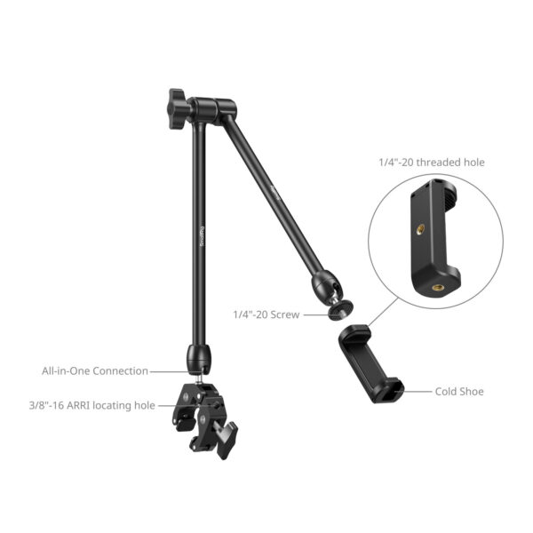 Smallrig Bras Magique de Bureau avec Kit de Pinces en Forme de Crabe 5624